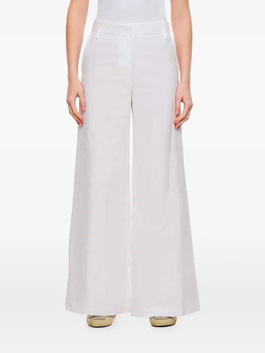 Cotton Wide-Leg Trousers