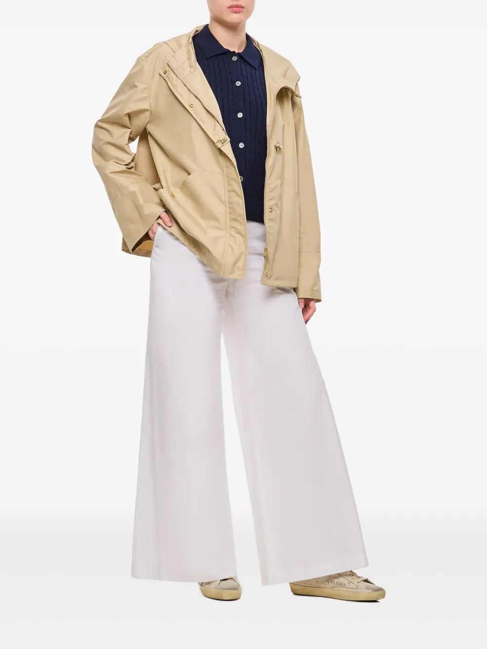 Cotton Wide-Leg Trousers