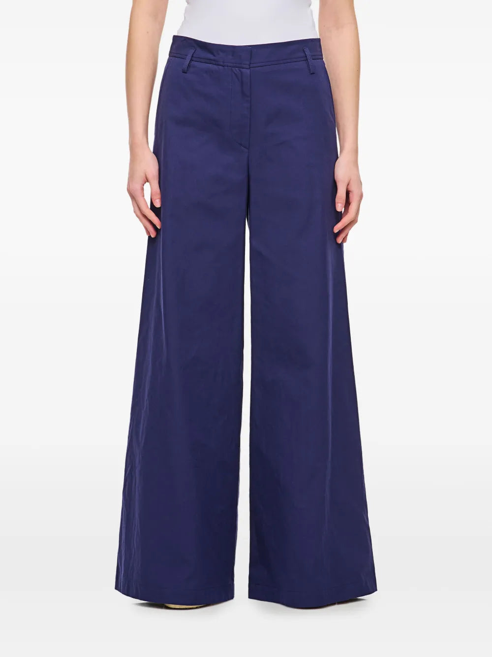 Cotton Wide-Leg Trousers