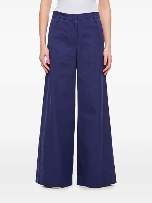 Cotton Wide-Leg Trousers