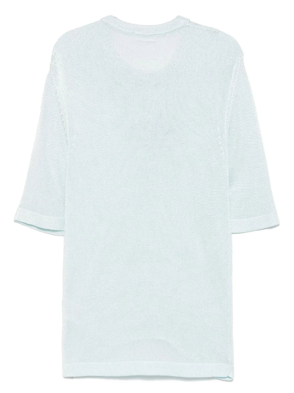 Crochet-Flower Knit T-Shirt