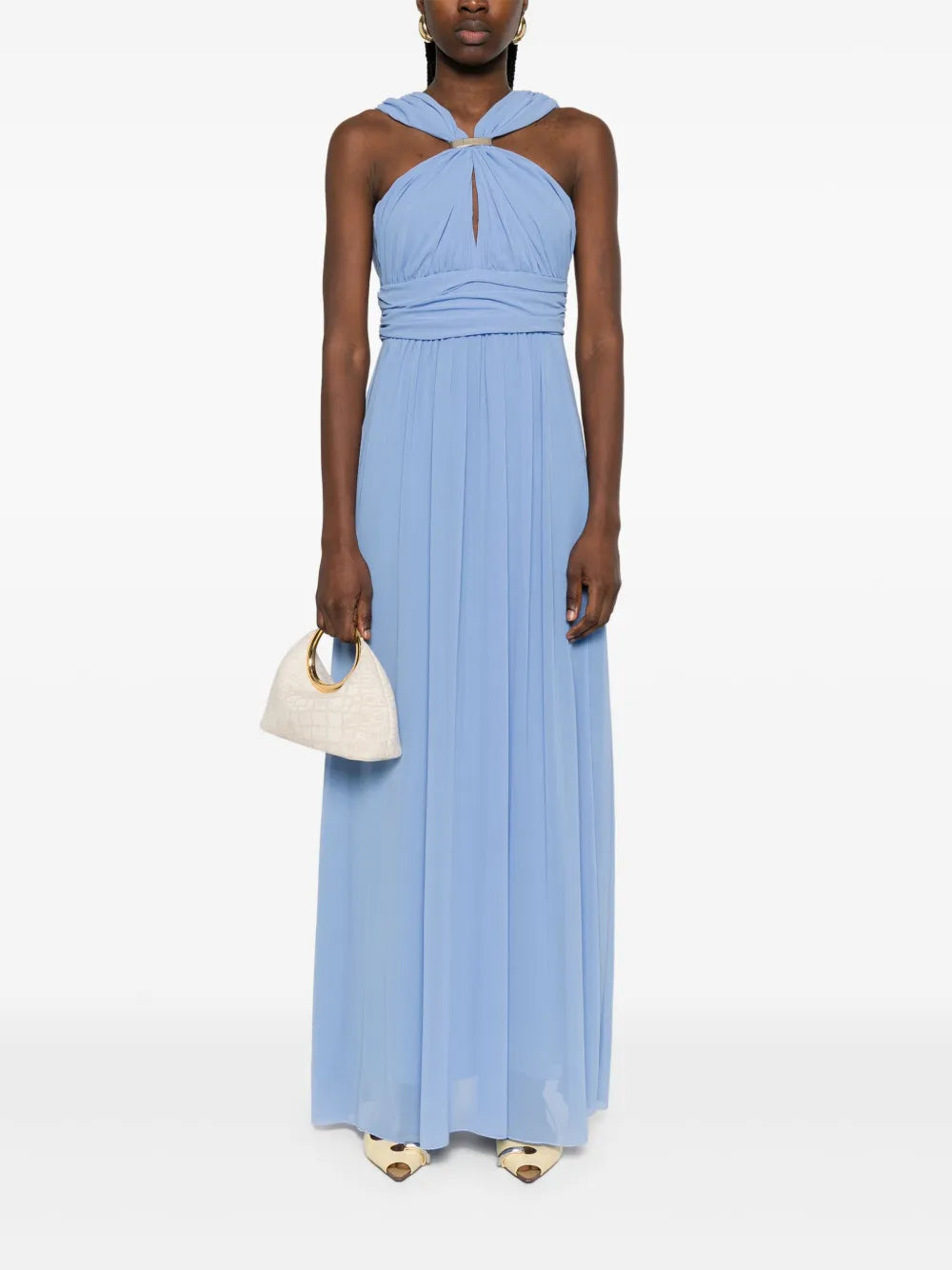 Gathered-Detail Gown