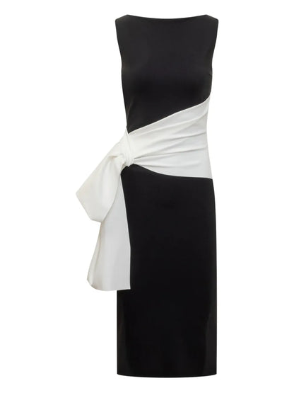 Tie-Fastening Midi Dress