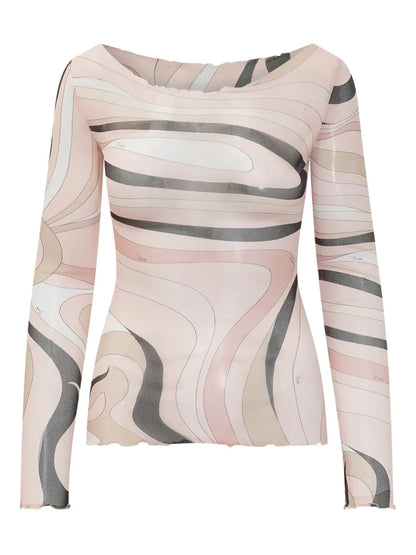 Marmo-Print Top