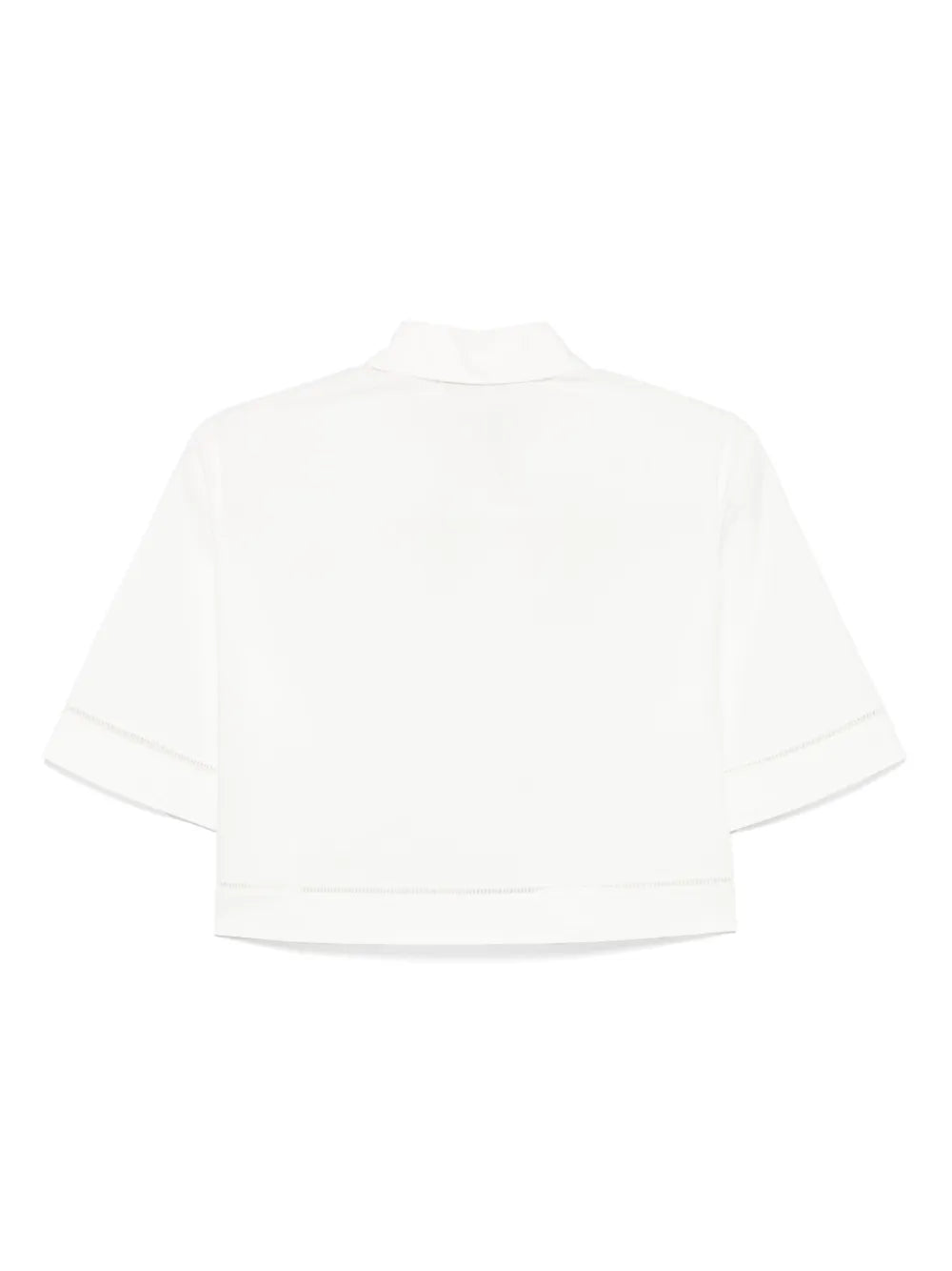Ladder-Embroidered Poplin Shirt