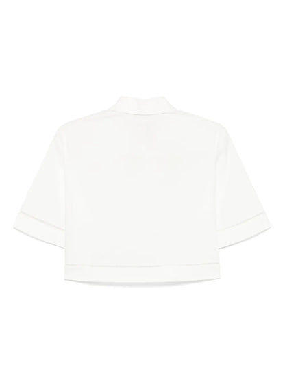 Ladder-Embroidered Poplin Shirt