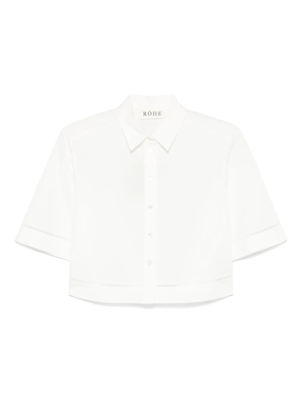 Ladder-Embroidered Poplin Shirt