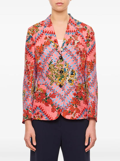 Floral-Print Blazer