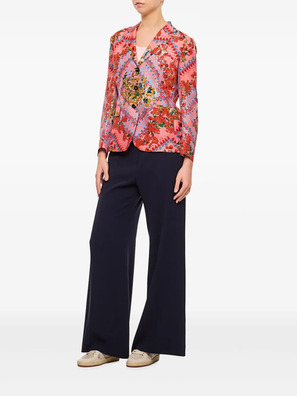 Floral-Print Blazer