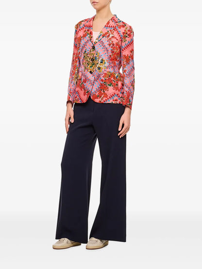 Floral-Print Blazer