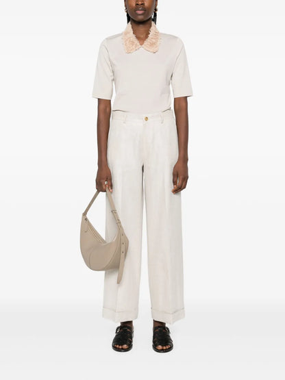 Ruffle-Collar T-Shirt