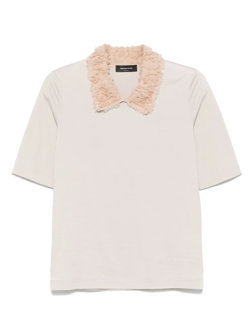 Ruffle-Collar T-Shirt