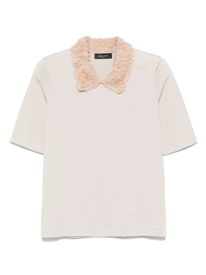 Ruffle-Collar T-Shirt
