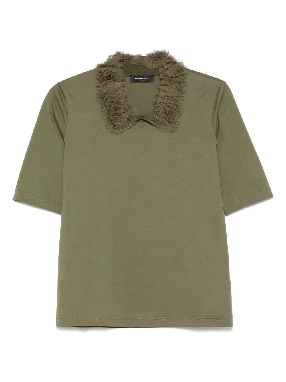 Ruffle-Collar T-Shirt