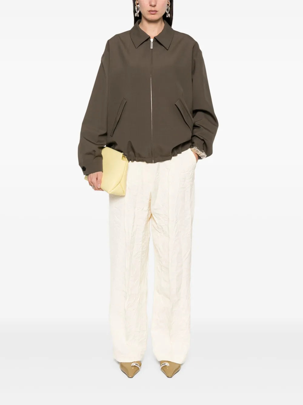 Virgin-Wool Bomber Jacket