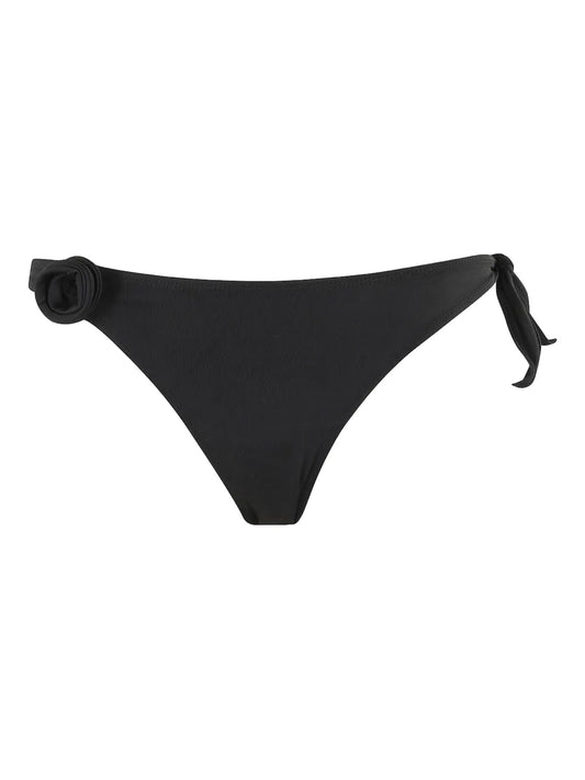 Floral-Appliqué Bikini Bottoms