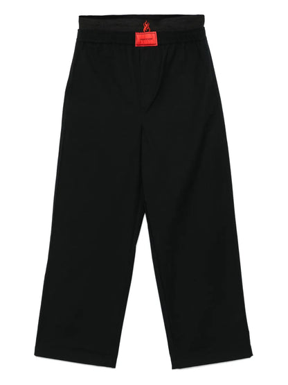 Embroidered-Flames Trousers