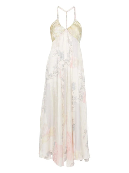 Abstract-Print Maxi Dress