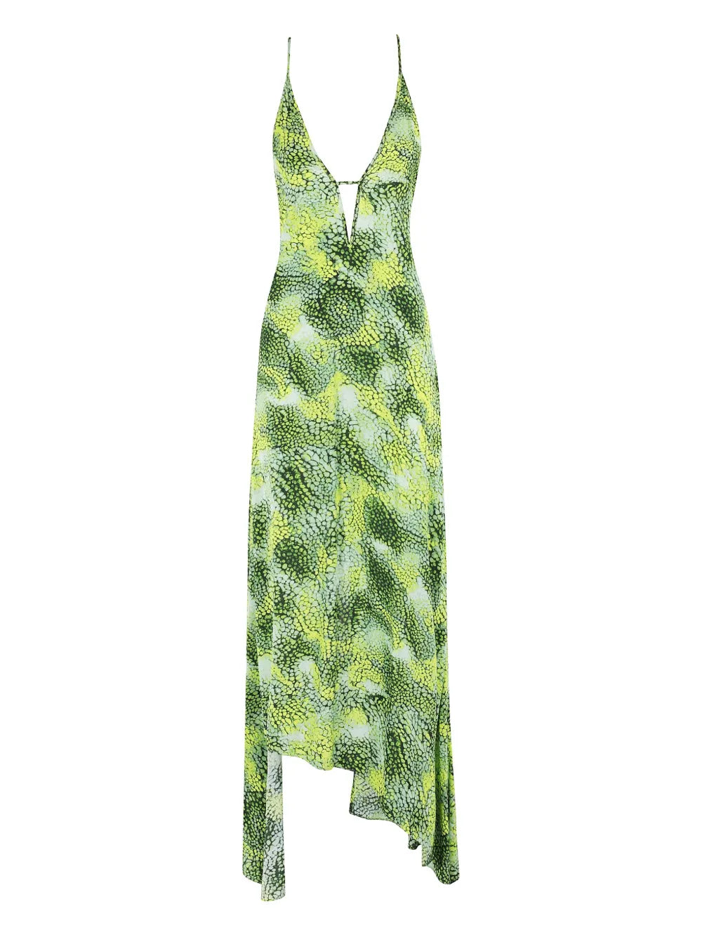 Asymmetric-Hem Slip Dress