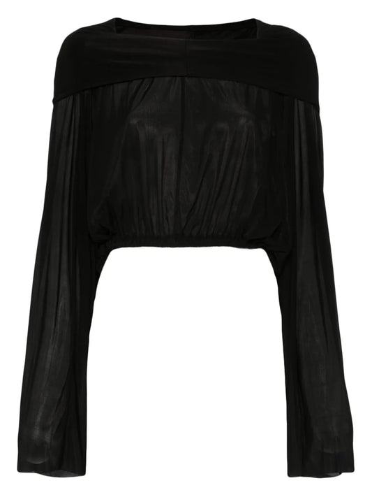 Cropped Hooded Blouse