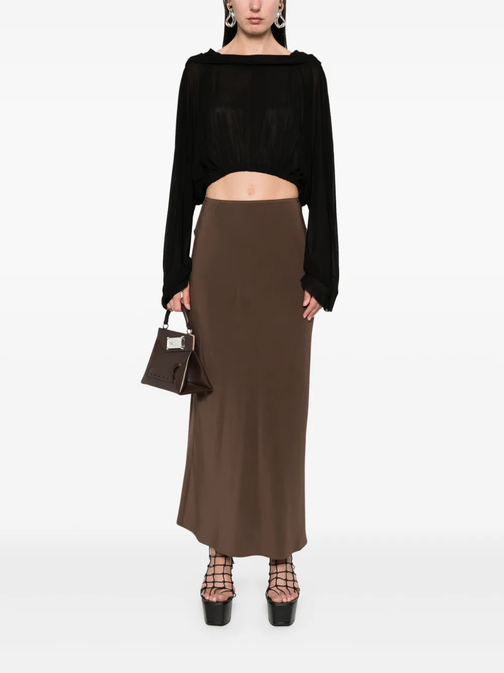 Cropped Hooded Blouse