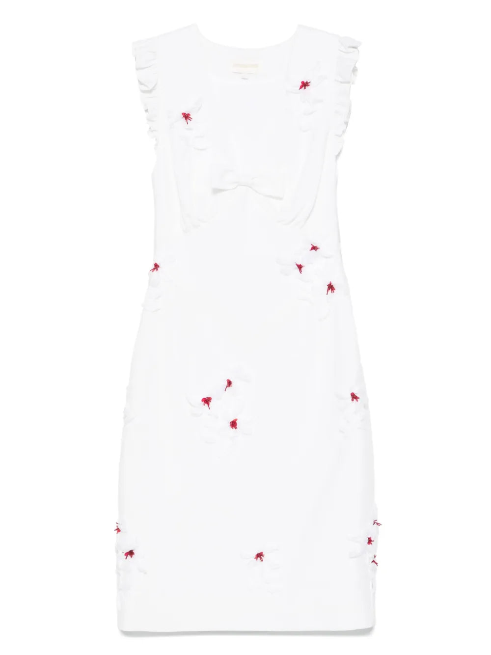 Floral Appliqué Mini Dress