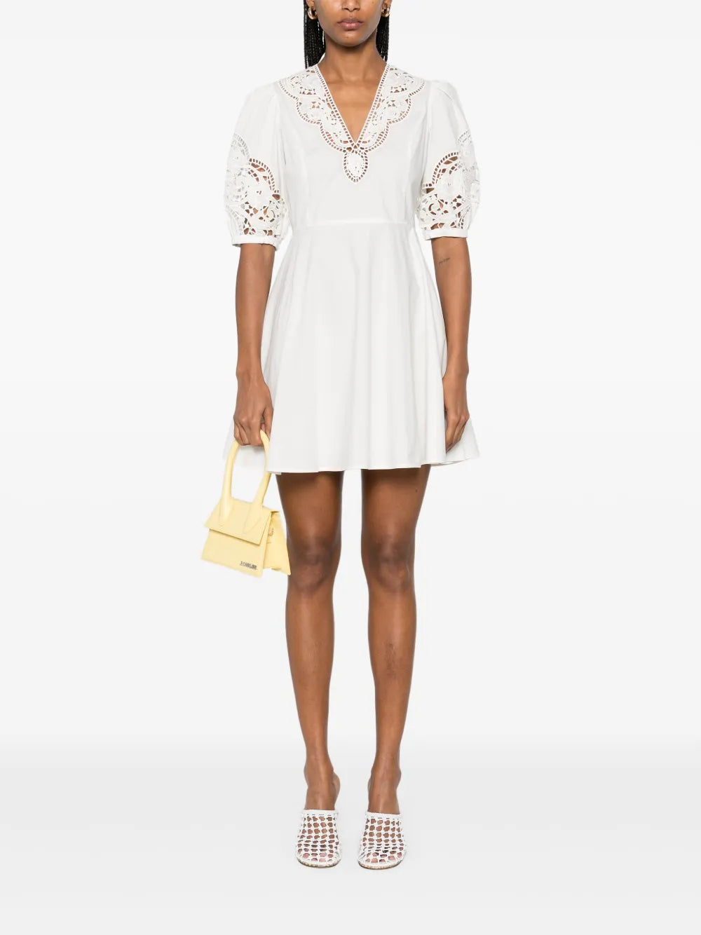 Broderie-Anglaise Poplin Mini Dress