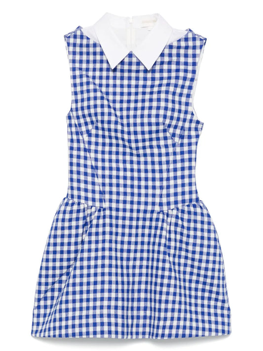 Gingham Check-Print Mini Dress