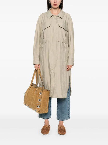 Buttoned Trench Coat