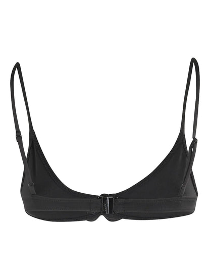 Floral-Appliqué Bikini Top