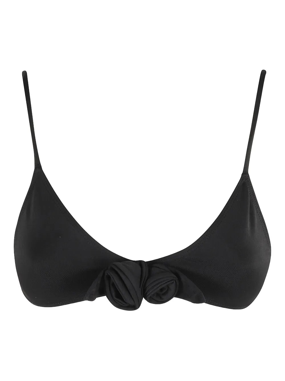 Floral-Appliqué Bikini Top