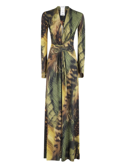 Tie-Fastening Wrap Dress