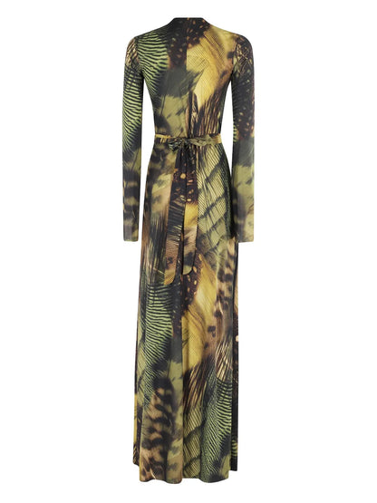 Tie-Fastening Wrap Dress