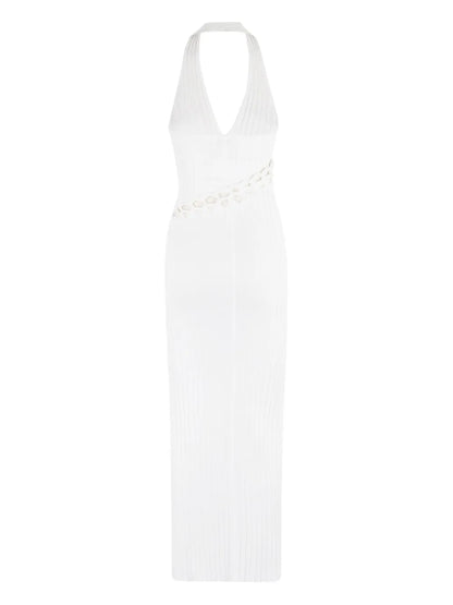 Ribbed Halterneck Dress