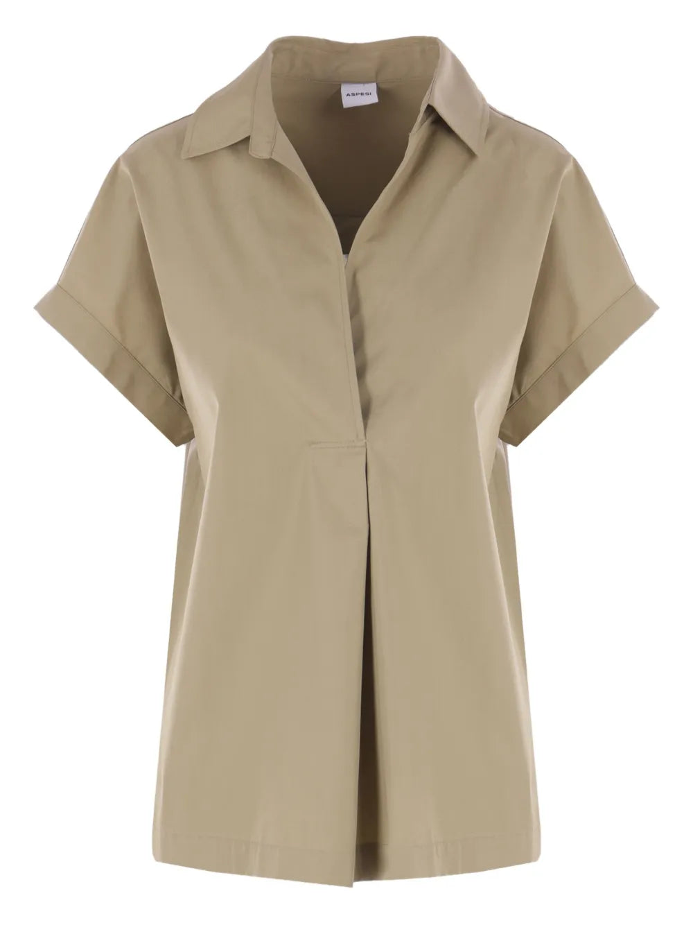 Pleat-Back Short-Sleeve Shirt