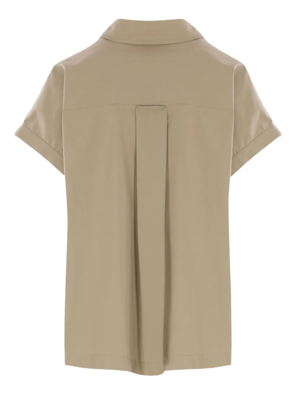 Pleat-Back Short-Sleeve Shirt