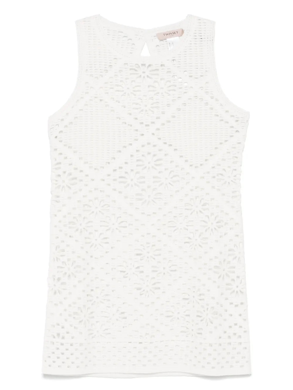 Crochet-Knit Mini Dress