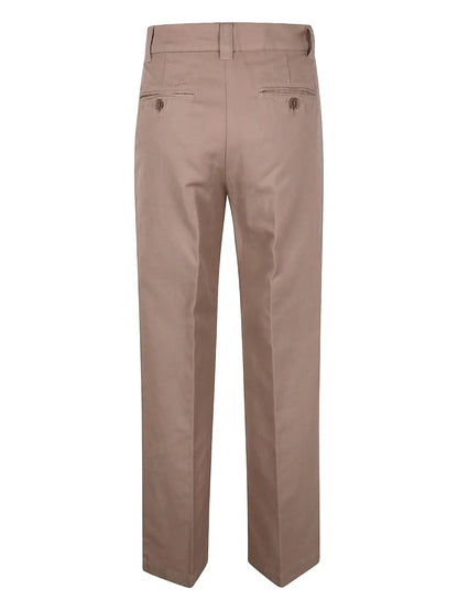 Cotton Straight-Leg Trousers