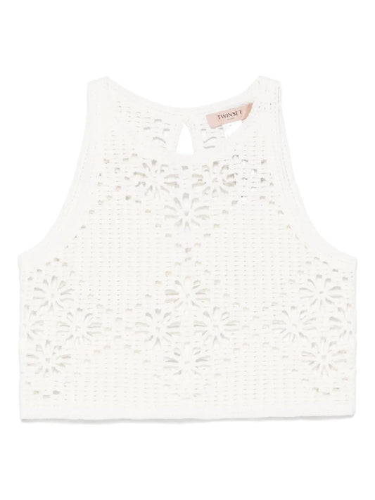 Crochet-Knit Crop Top