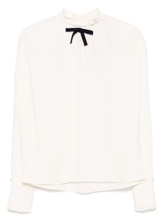 Ruffle-Collar Blouse