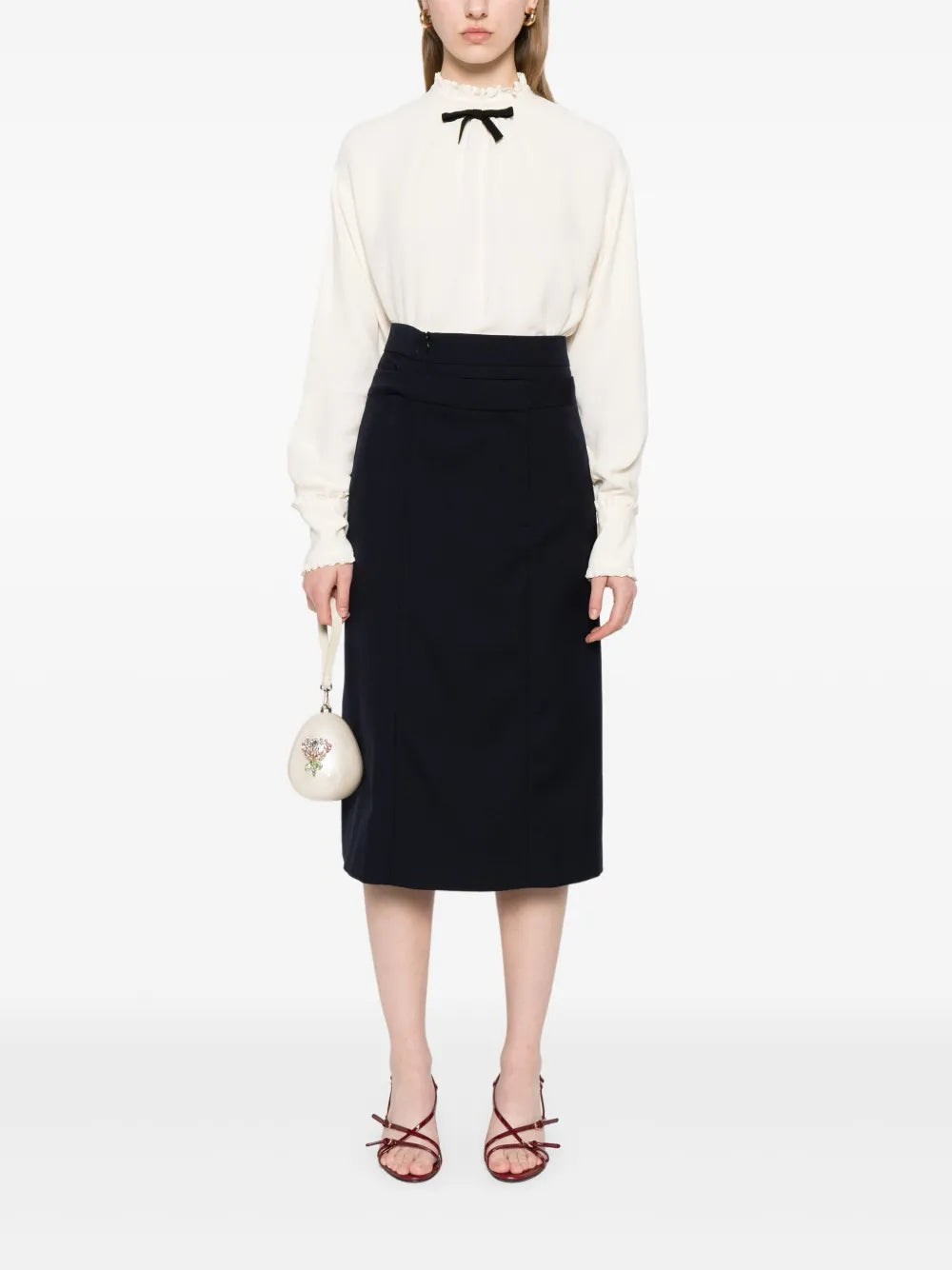 Ruffle-Collar Blouse