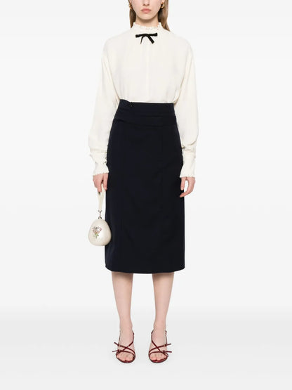 Ruffle-Collar Blouse