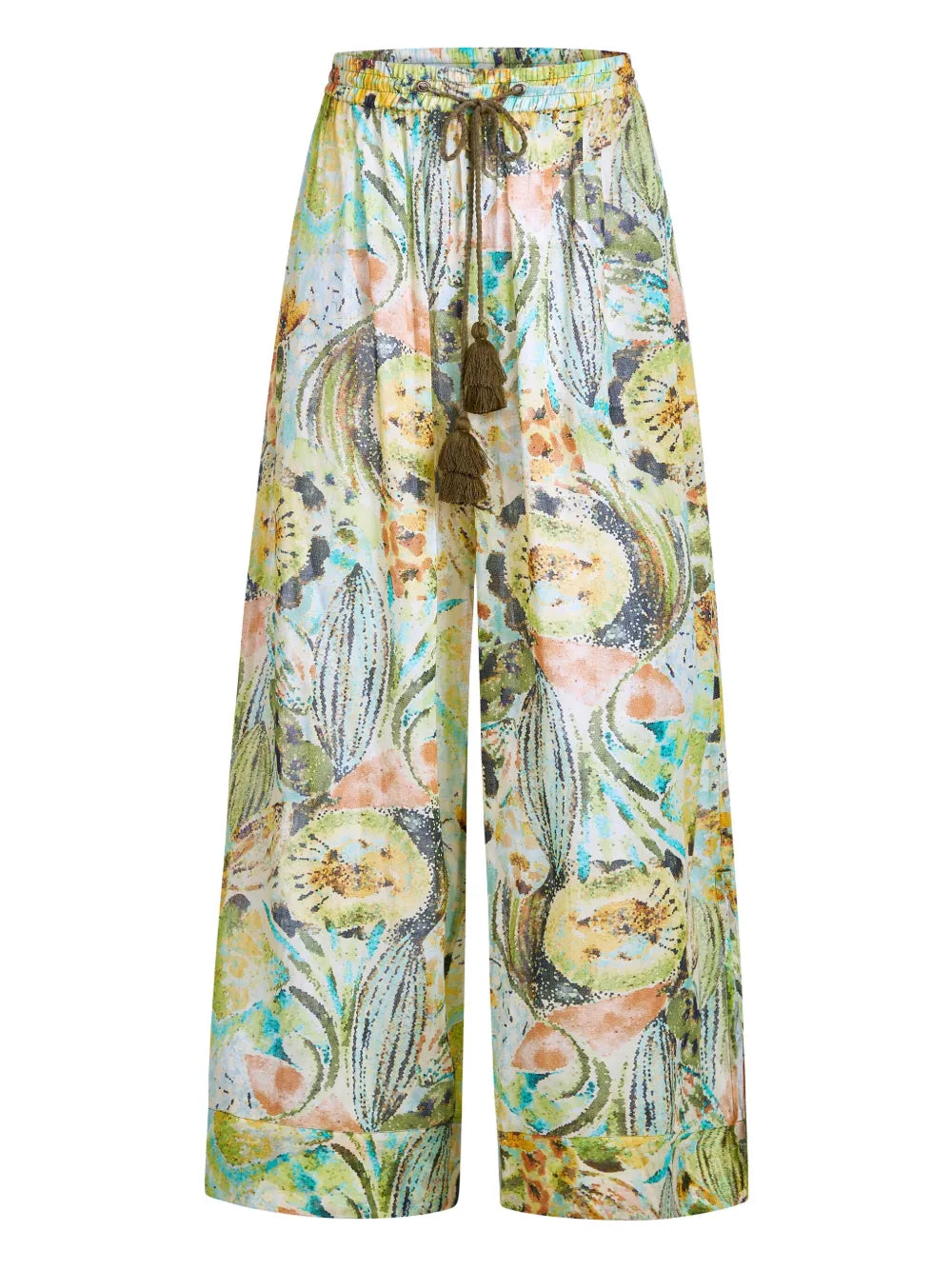 Ariel Drawstring Wide-Leg Trousers