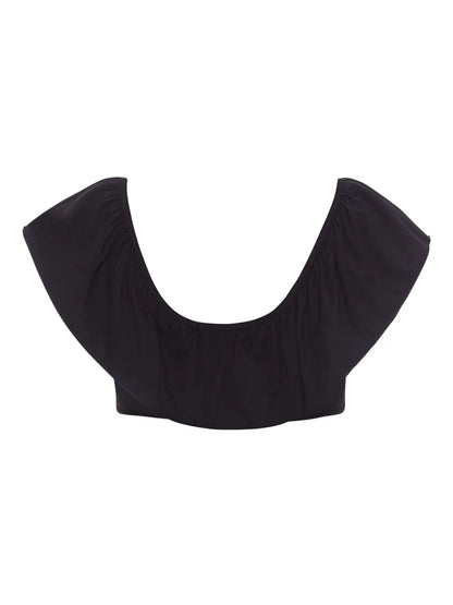 Emily Ruffle-Detail Swim Top