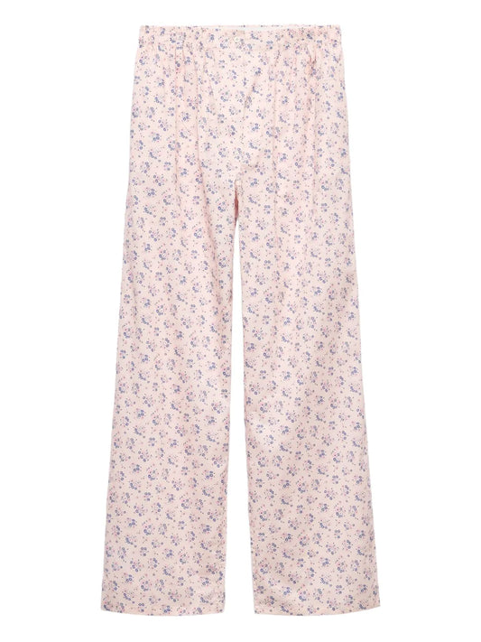 Floral-Print Pants