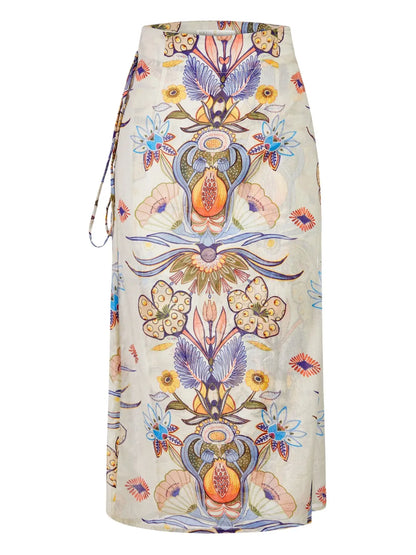 Sunnie Floral-Printed Wrap Skirt