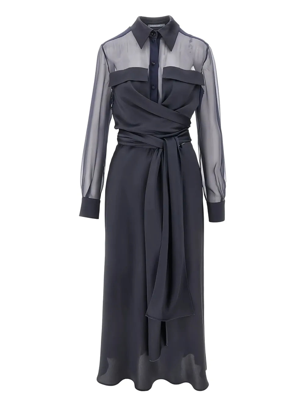 Wrap-Detail Shirtdress