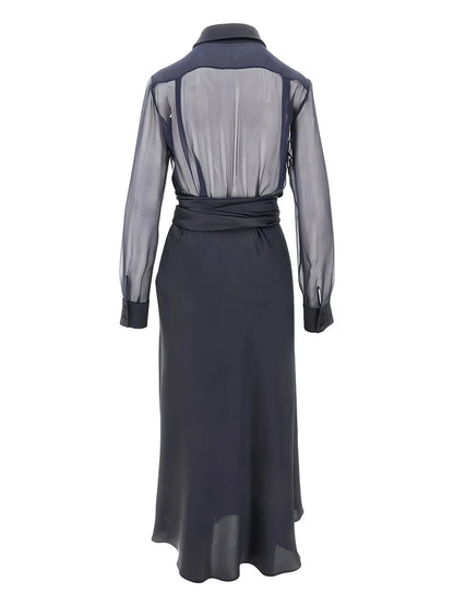 Wrap-Detail Shirtdress