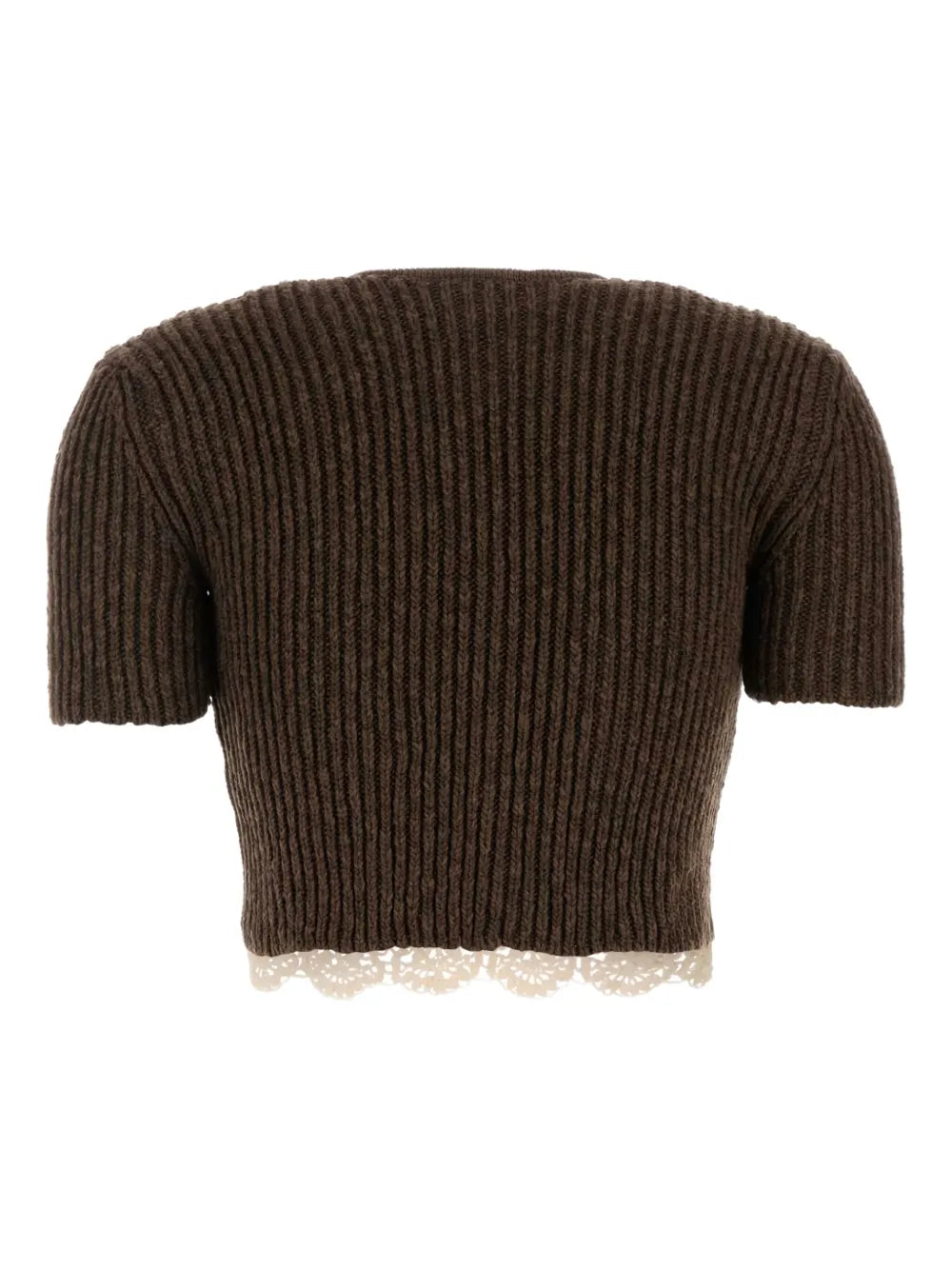 Ribbed Button-Up Top