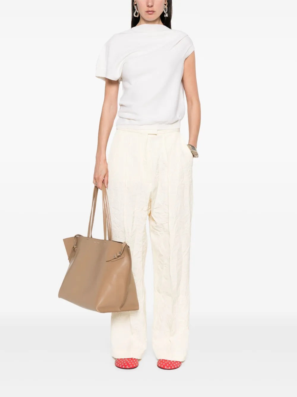 Pintuck Tailored Trousers